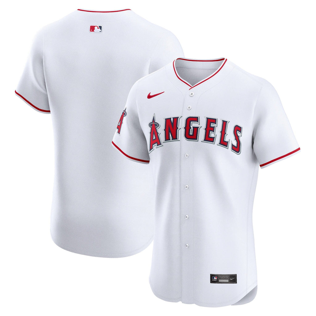 Los Angeles Angels White Home Elite Baseball Jersey
