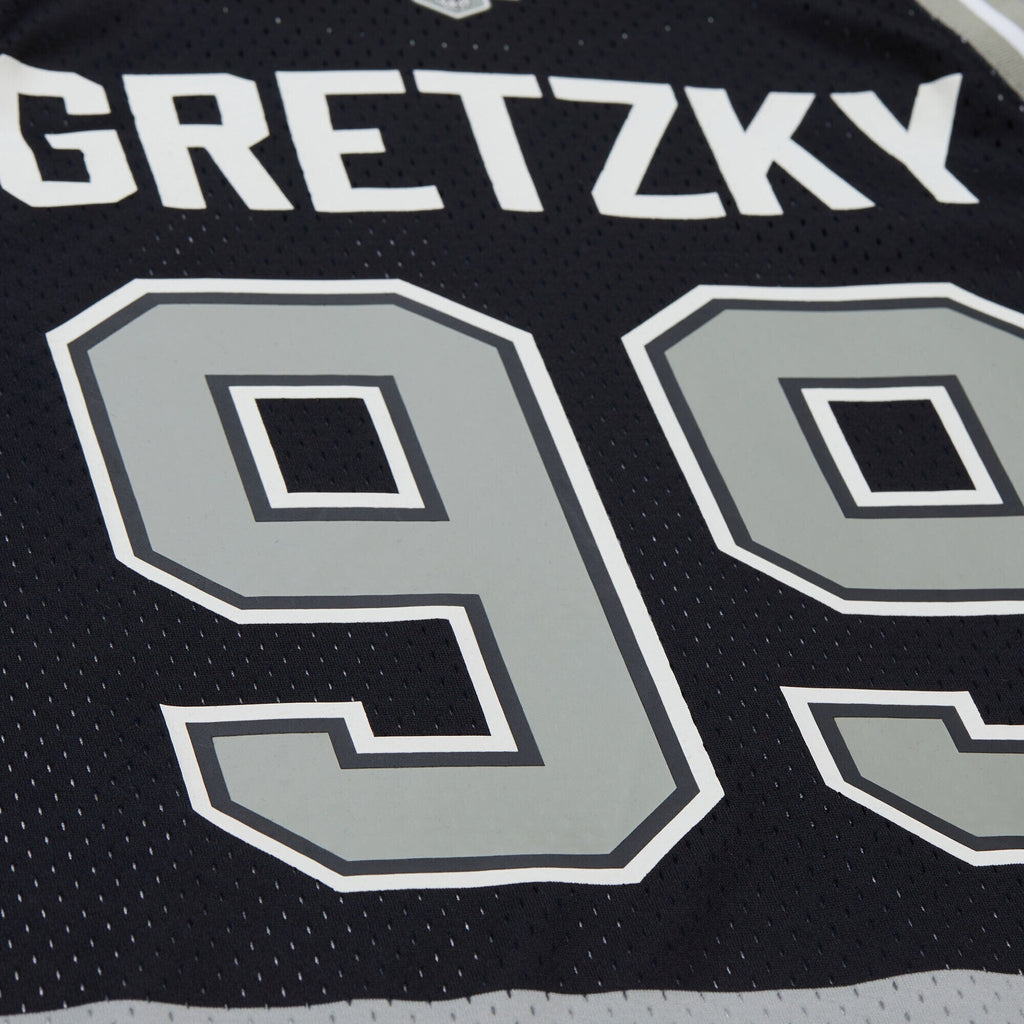 Los Angeles Kings Wayne Gretzky Black Maxxed Out Fashion Basketball Jersey