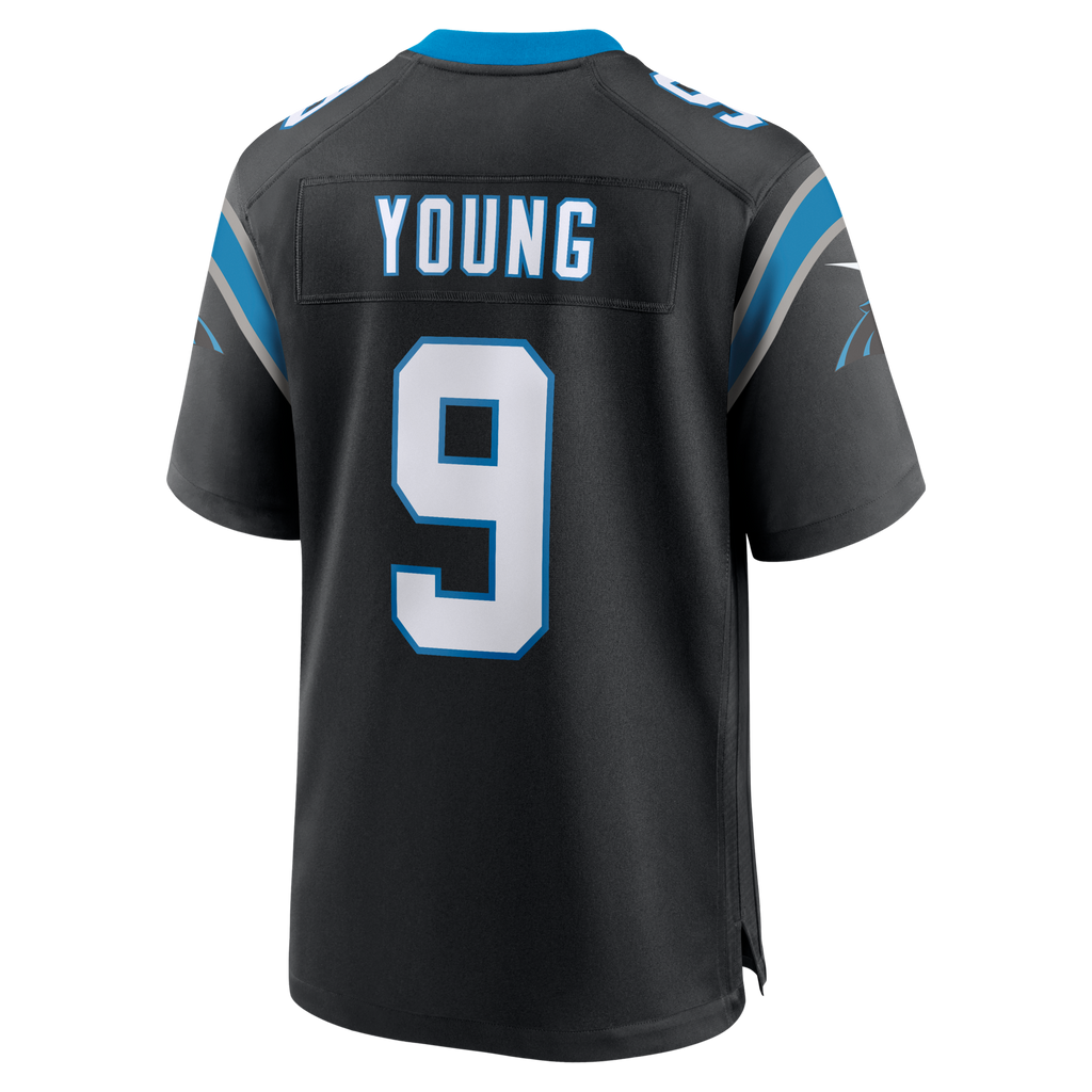 Carolina Panthers Bryce Young Black Team Game Football Jersey