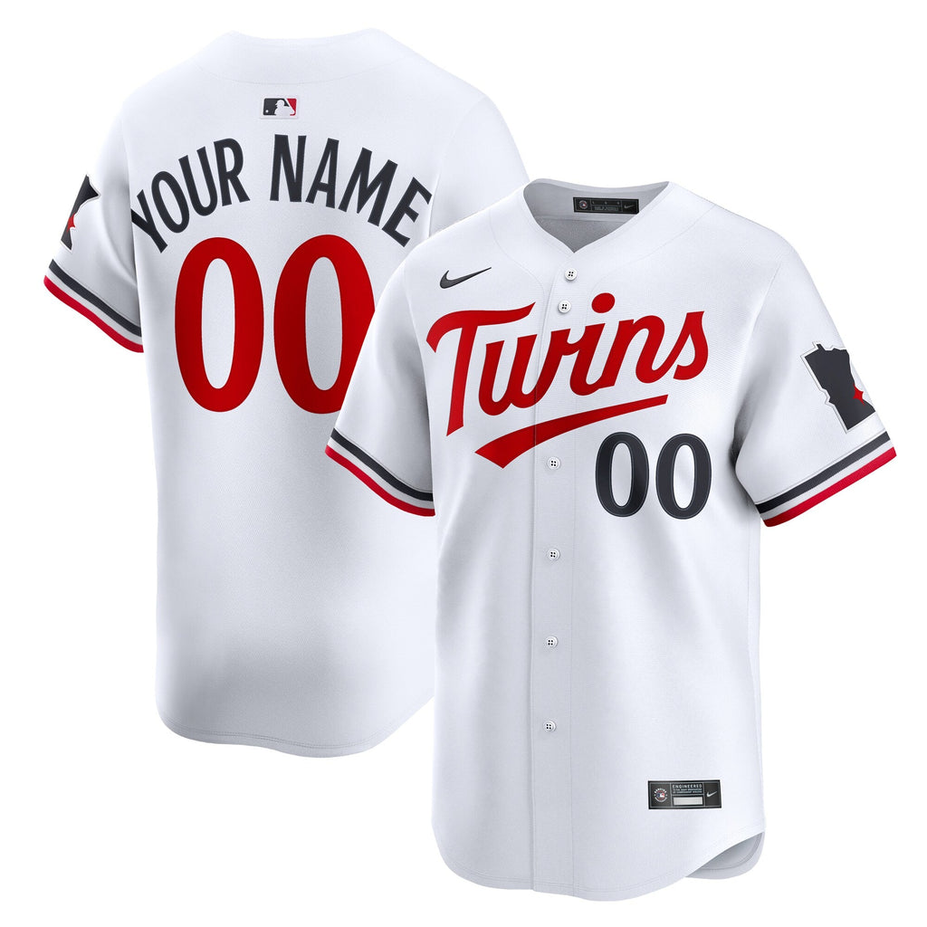 Minnesota Twins White Home Limited Custom Baseball Jersey