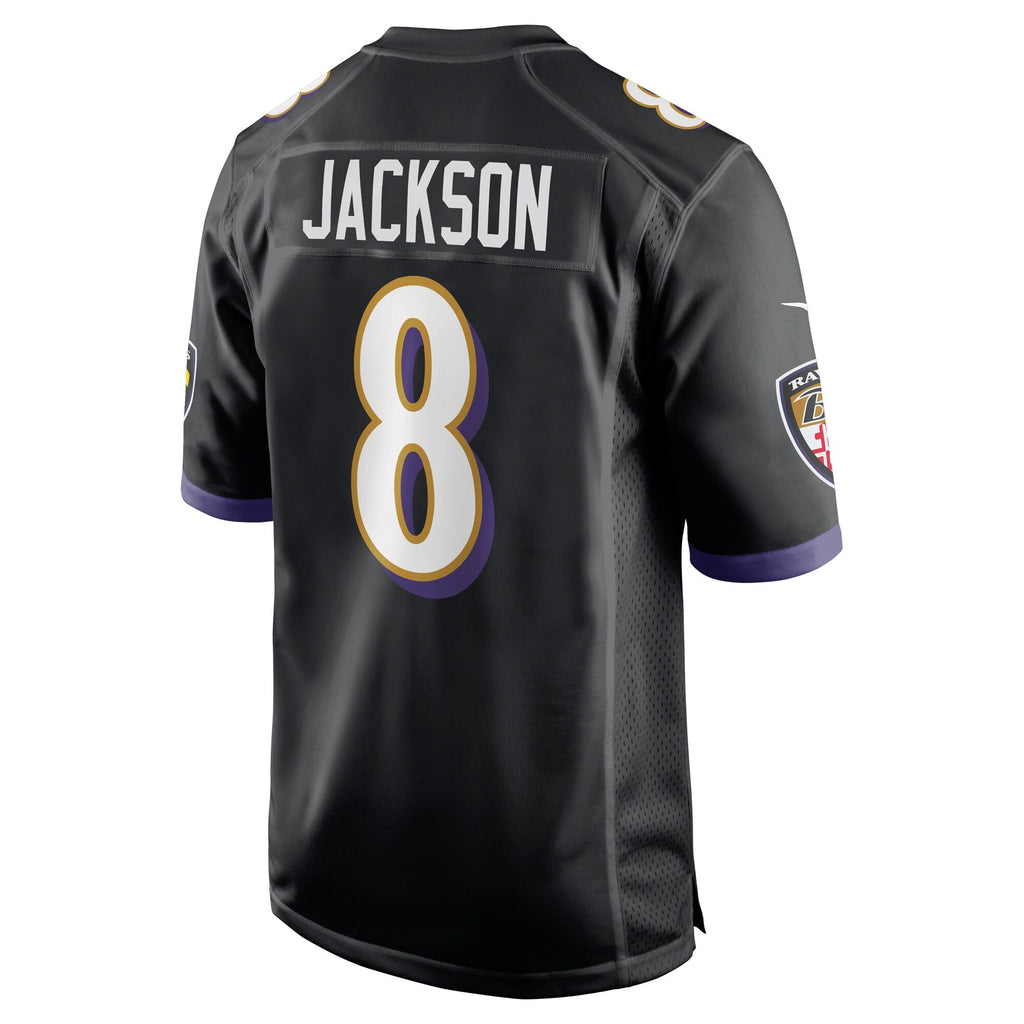 Baltimore Ravens Lamar Jackson Black Alternate Game Football Jersey