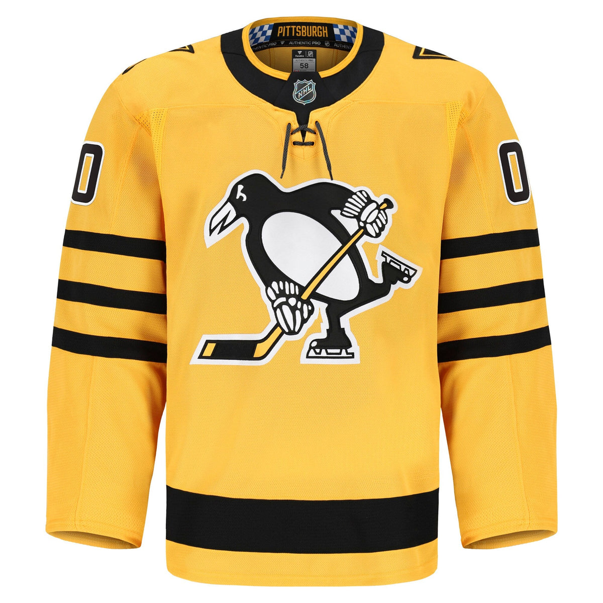 Pittsburgh Penguins Gold Alternate Pro Custom Jersey
