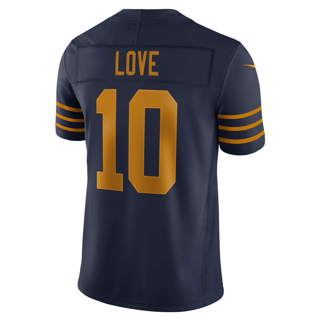 Green Bay Packers Jordan Love Navy Alternate Vapor F.U.S.E. Stitched Limited Football Jersey