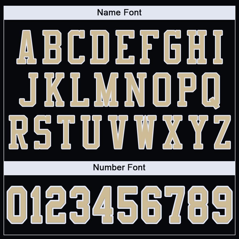 Custom Football Jersey - Black Vegas Gold-White Mesh - Style Black0011