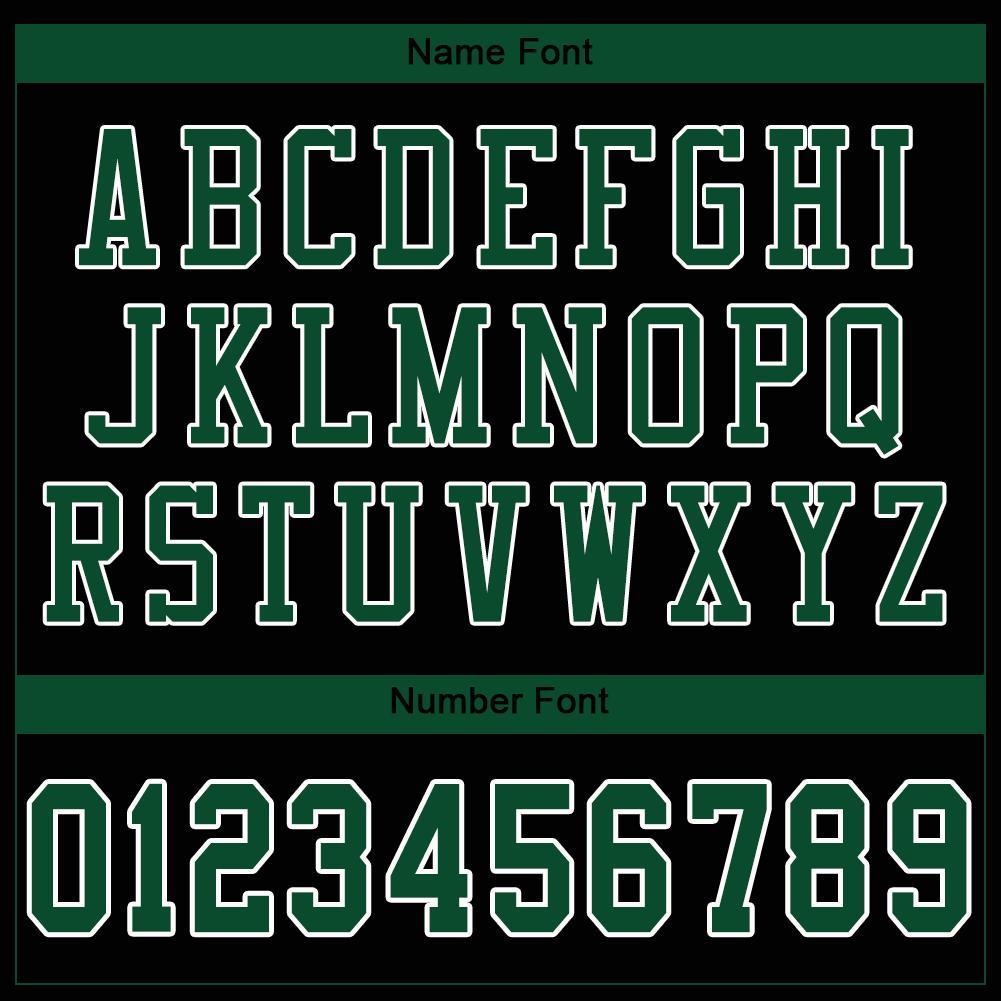 Custom Football Jersey - Black Grass Green-White Mesh