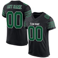 Custom Football Jersey - Black Grass Green-White Mesh