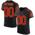 Custom Football Jersey - Black Scarlet-Gold Mesh