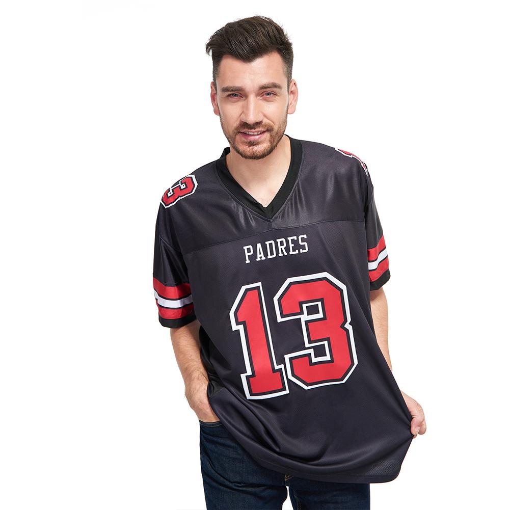 Custom Football Jersey - Black Red-White Mesh