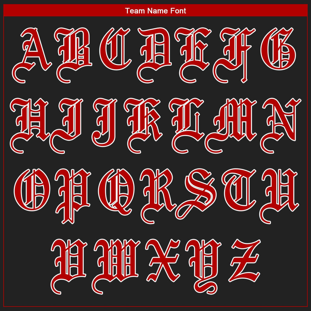 Custom Baseball Jersey - Black Red-White - Style Black0076