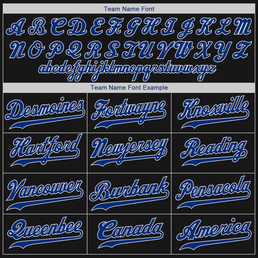 Custom Baseball Jersey - Black Royal-Red