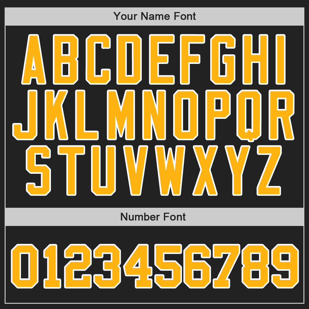 Custom Baseball Jersey - Black Gold-White Two Tone