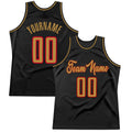 Custom Basketball Jersey - Black Old Gold-Red Throwback