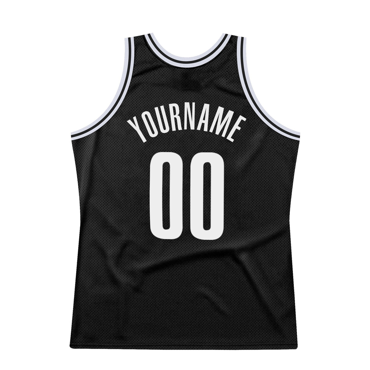 Custom Basketball Jersey - Black White Throwback - Style Black0265