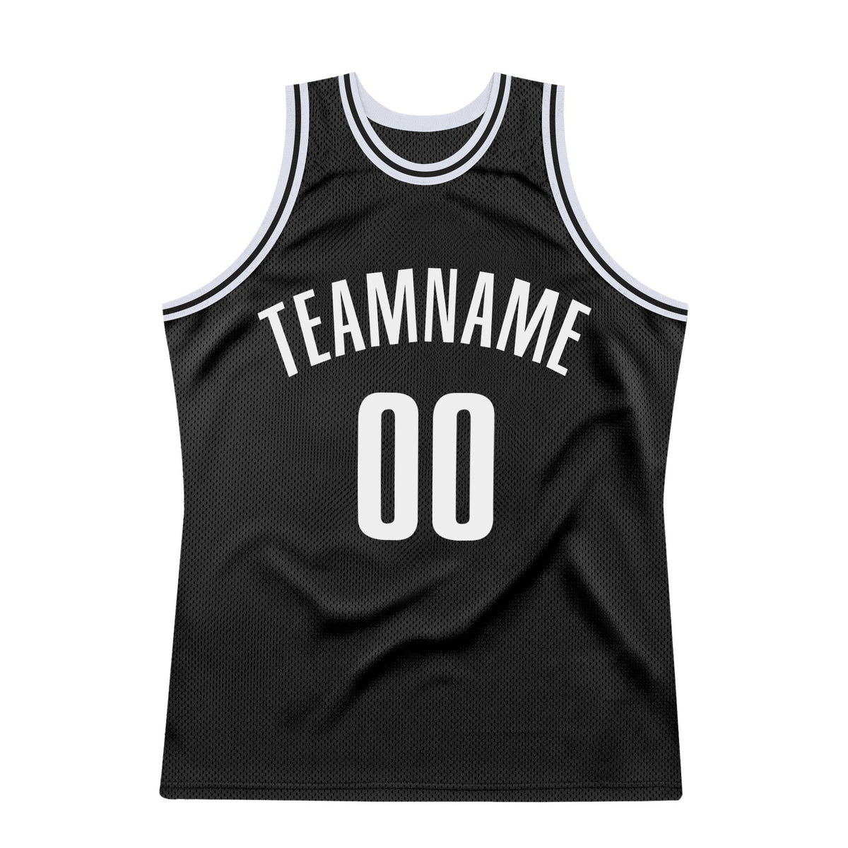 Custom Basketball Jersey - Black White Throwback - Style Black0265