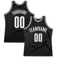 Custom Basketball Jersey - Black White Throwback - Style Black0265