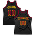 Custom Basketball Jersey - Black Maroon-Gold Throwback