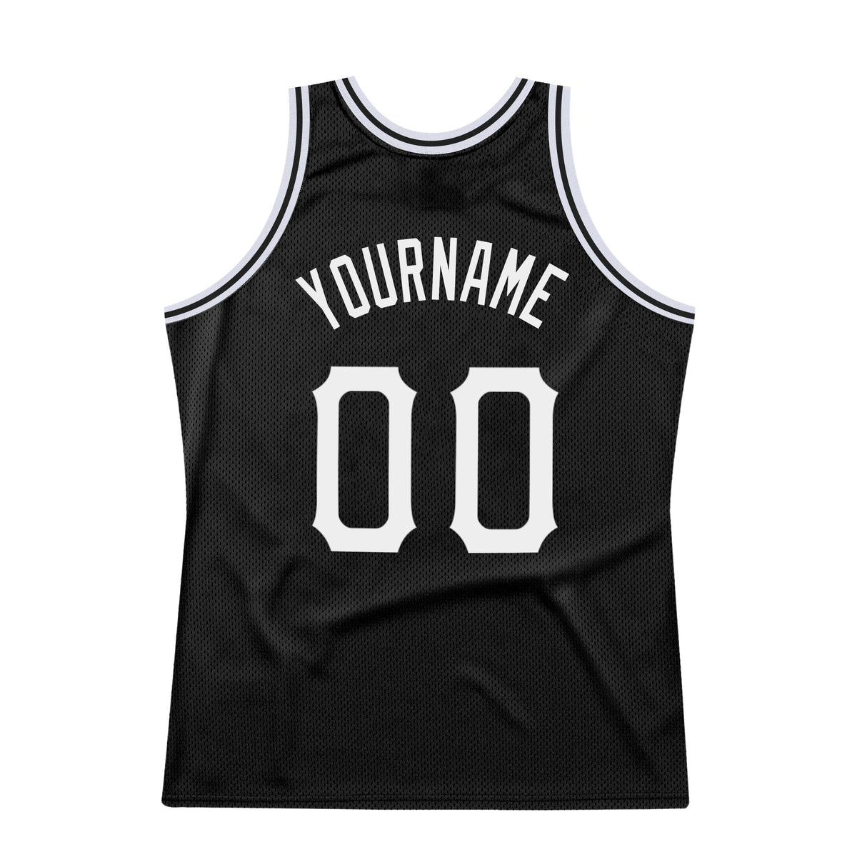 Custom Basketball Jersey - Black White-Red Throwback - Style Black0322