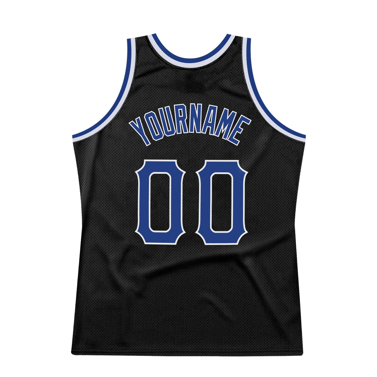 Custom Basketball Jersey - Black Royal-Red Throwback
