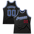 Custom Basketball Jersey - Black Royal-Red Throwback