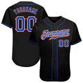 Custom Baseball Jersey - Black Royal-Orange