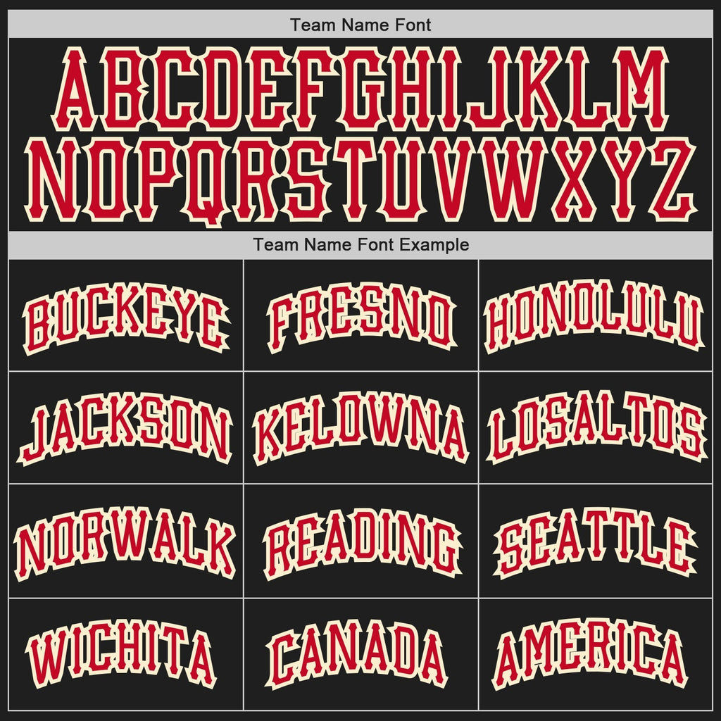 Custom Basketball Jersey - Black Red-Cream Throwback