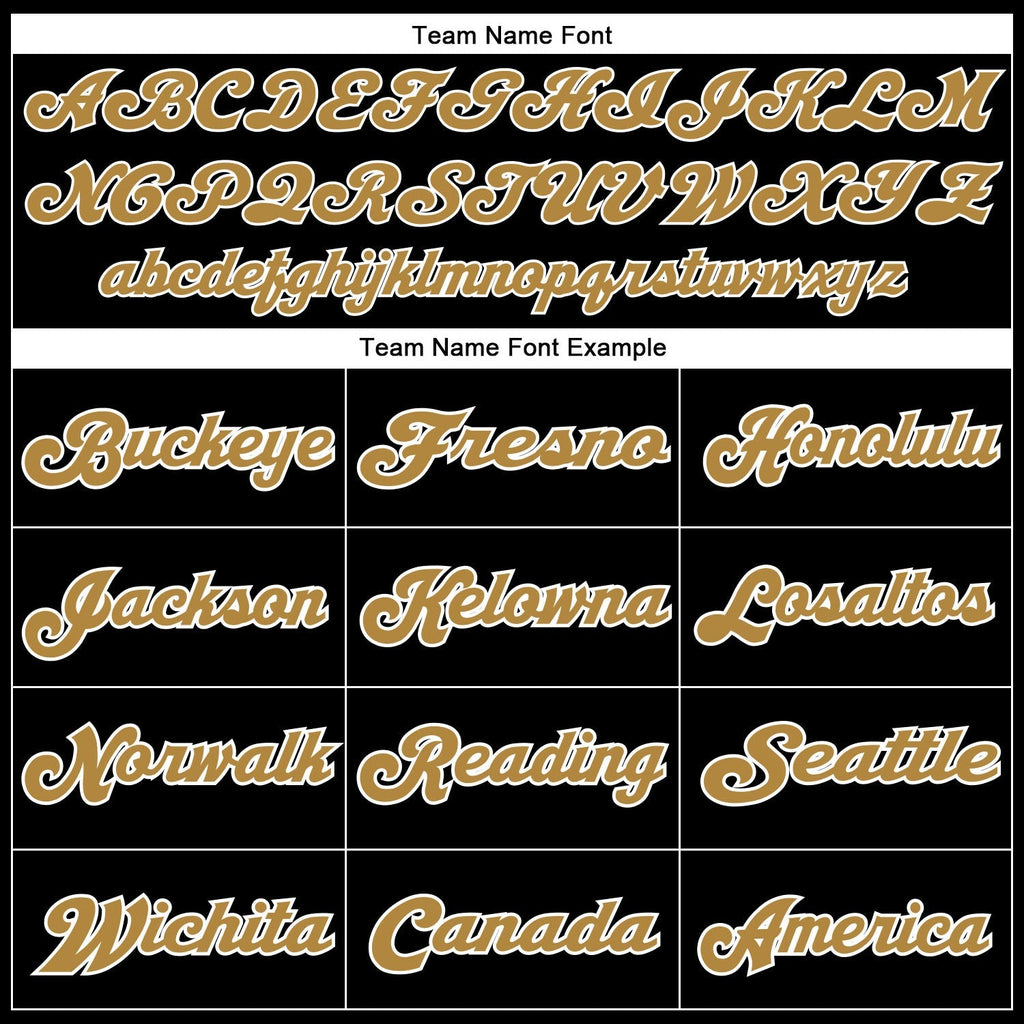 Custom Football Jersey - Black Old Gold-White Mesh Throwback