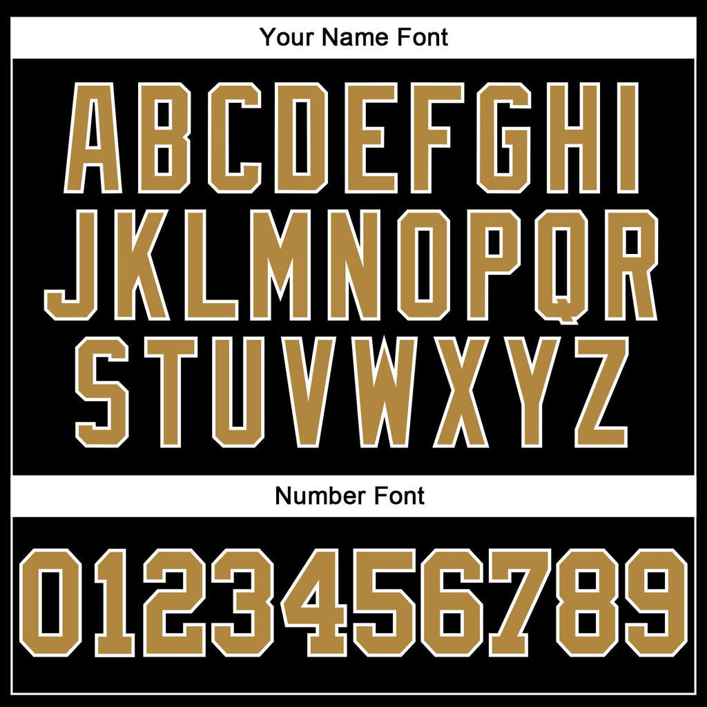 Custom Football Jersey - Black Old Gold-White Mesh Throwback