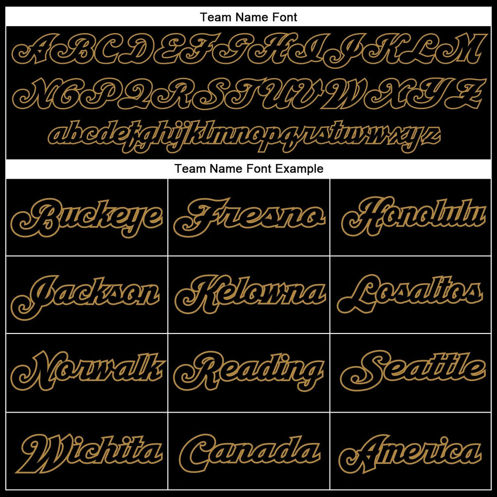 Custom Football Jersey - Black Black-Old Gold Mesh Throwback
