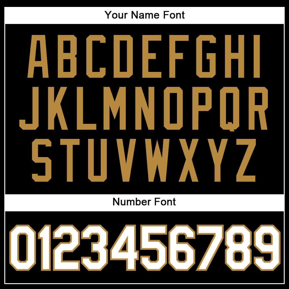 Custom Basketball Jersey - Black White-Old Gold Throwback