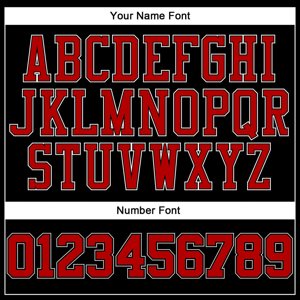 Custom Basketball Jersey - Black Red Pinstripe Red-White