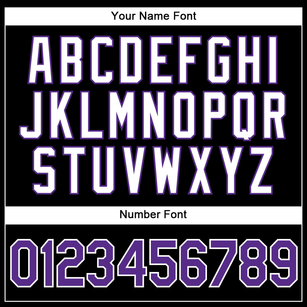 Custom Basketball Jersey - Black White Pinstripe Purple-White - Style Black0504