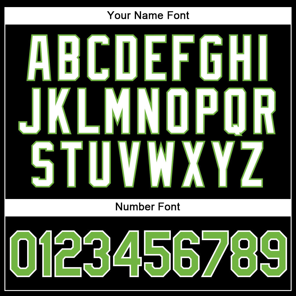 Custom Basketball Jersey - Black White Pinstripe Neon Green-White