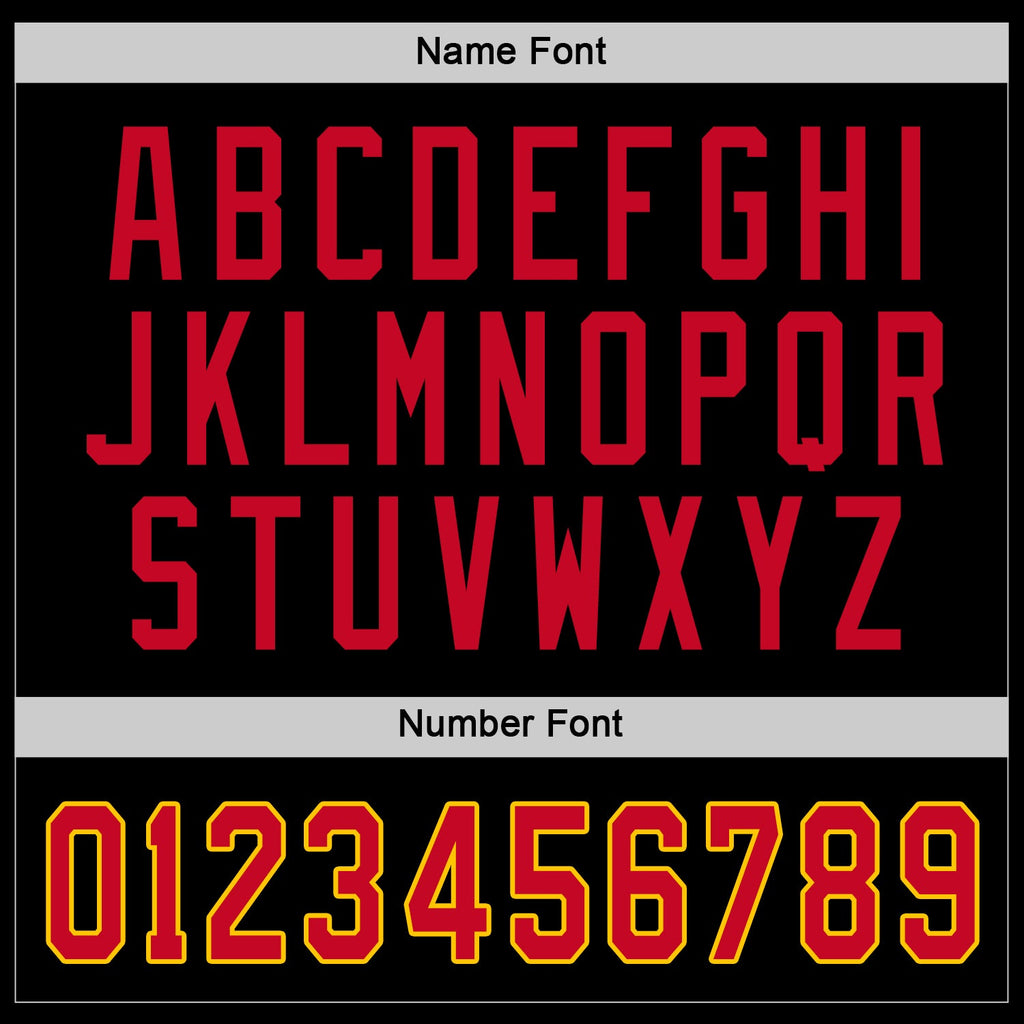 Custom Hockey Jersey - Black Red-Gold - Style Black0594