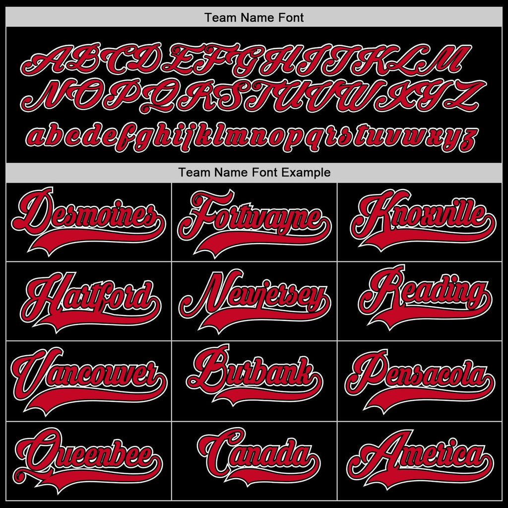 Custom Hockey Jersey - Black Red-White - Style Black0595