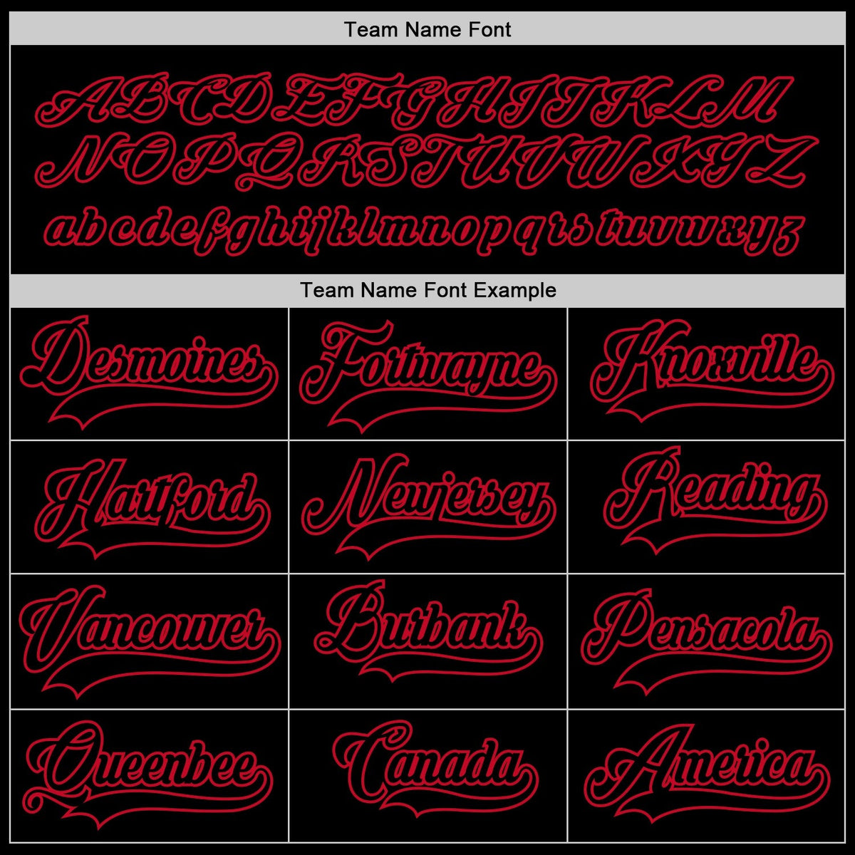 Custom Hockey Jersey - Black Black-Red