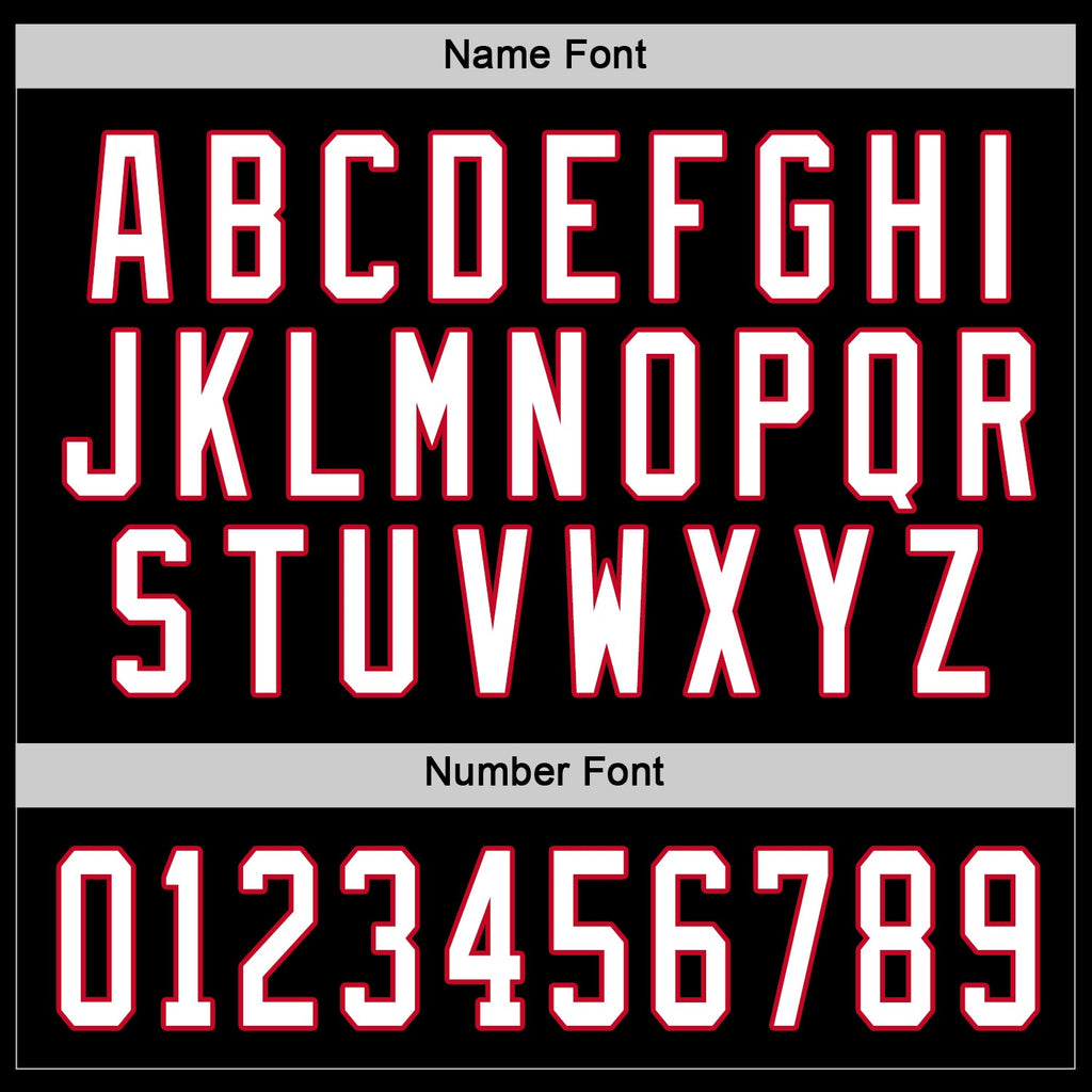 Custom Hockey Jersey - Black White-Red - Style Black0664