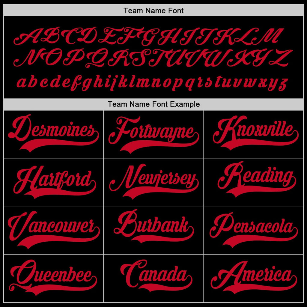 Custom Hockey Jersey - Black Red