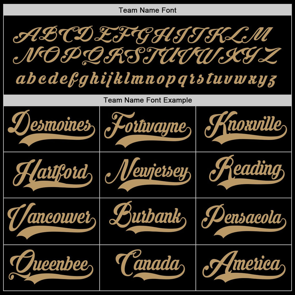 Custom Hockey Jersey - Black Old Gold