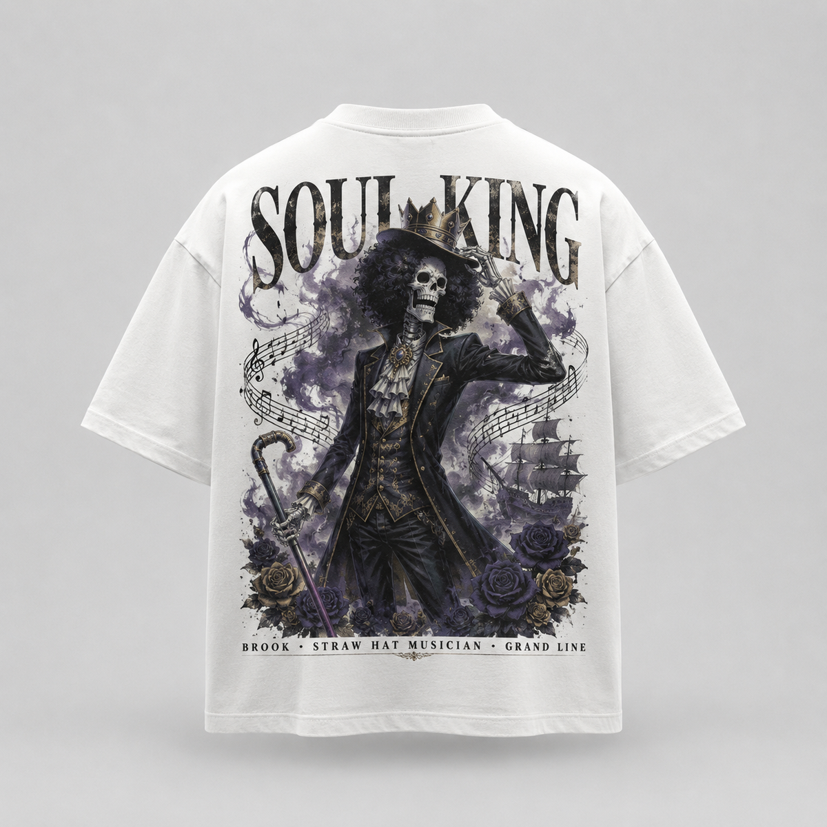 Brook One Piece Anime Graphic Tee - Soul King