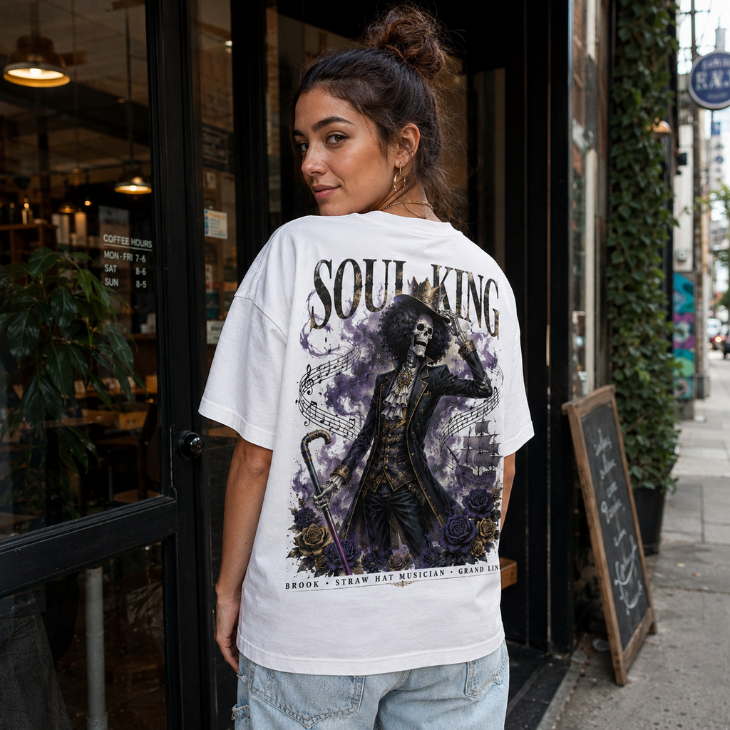 Brook One Piece Anime Graphic Tee - Soul King
