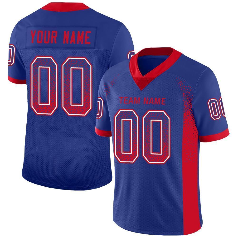 Custom Football Jersey - Royal Red-White Drift Fashion