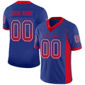 Custom Football Jersey - Royal Red-White Drift Fashion