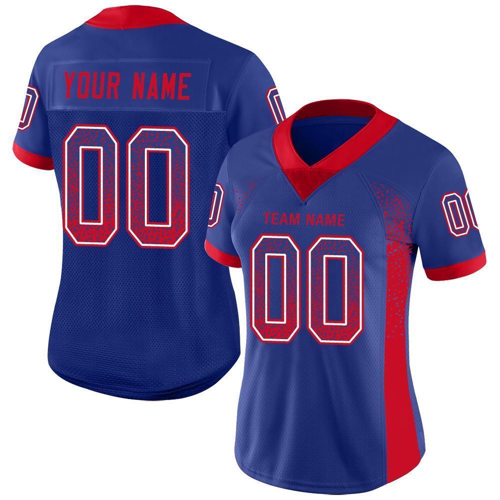 Custom Football Jersey - Royal Red-White Drift Fashion
