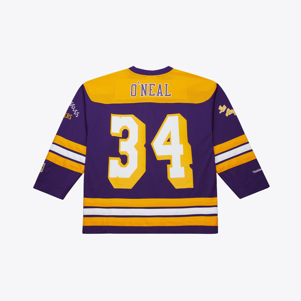 Los Angeles Lakers Shaquille O'Neal 1997 Maxxed Out Fashion Hockey Jersey - Purple