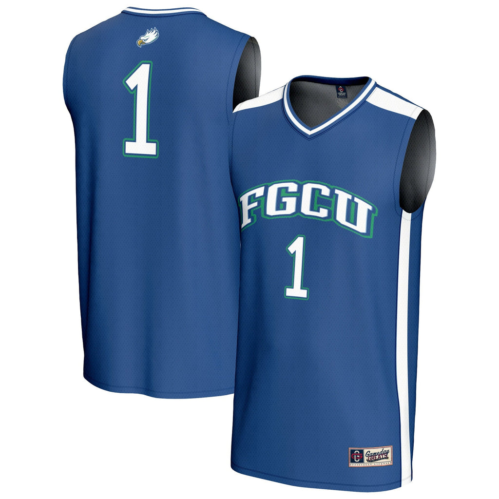 #1 Florida Gulf Coast Eagles Lightweight Basketball Jersey - Blue