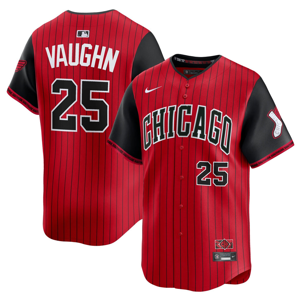 Chicago White Sox Andrew Vaughn Red/Black 2025 City Connect Limited Player Baseball Jersey