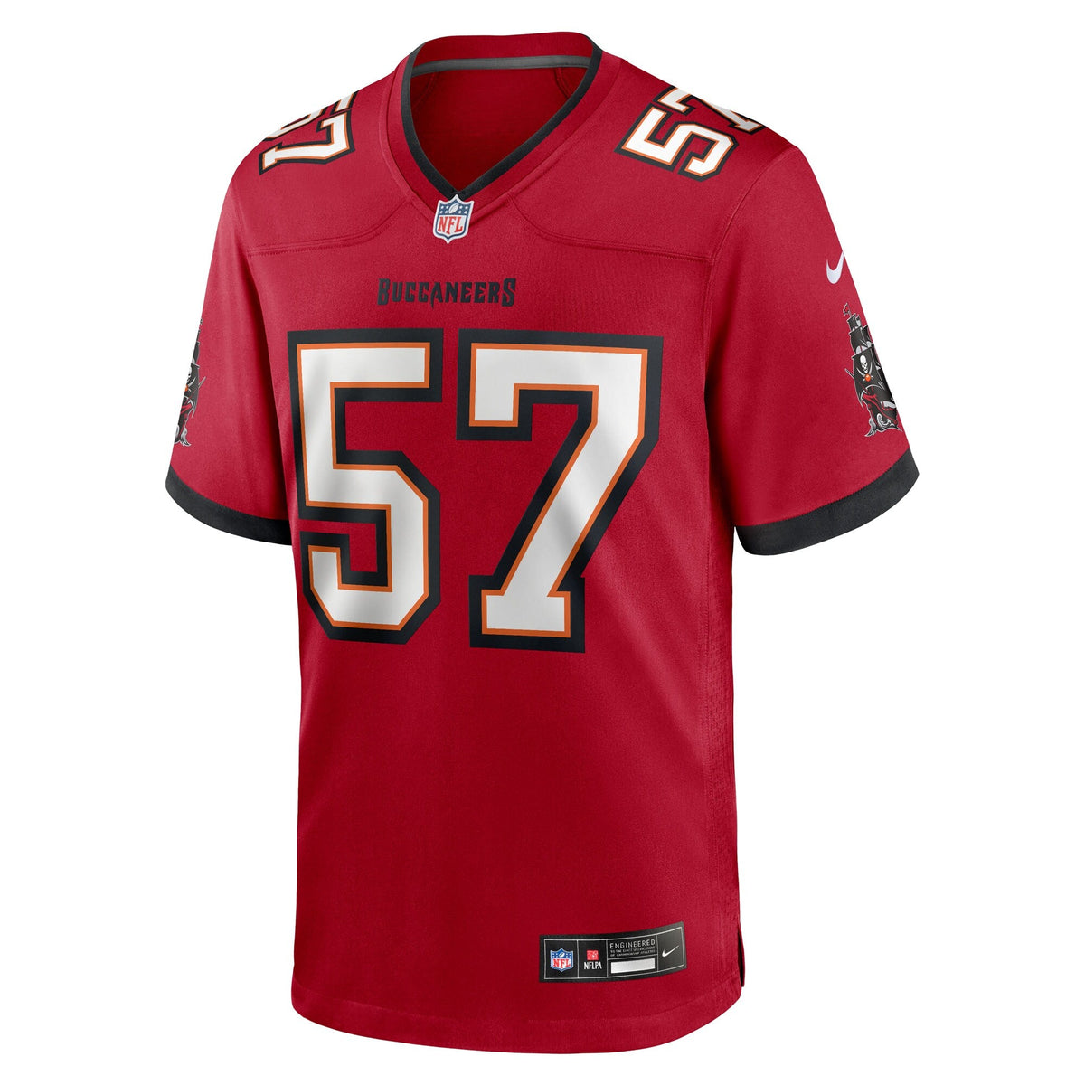 Tampa Bay Buccaneers John Bullock Red Team Game Football Jersey