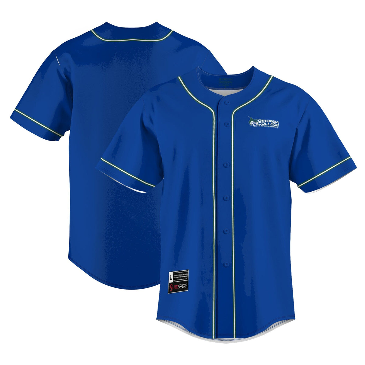Georgia College Bobcats Lightweight Baseball Jersey - Blue