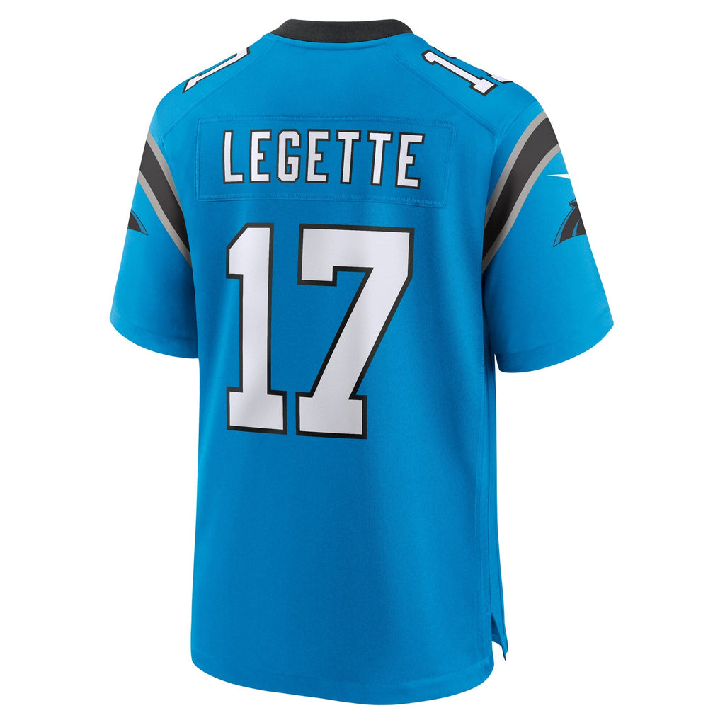Carolina Panthers Xavier Legette Blue Alternate Game Football Jersey