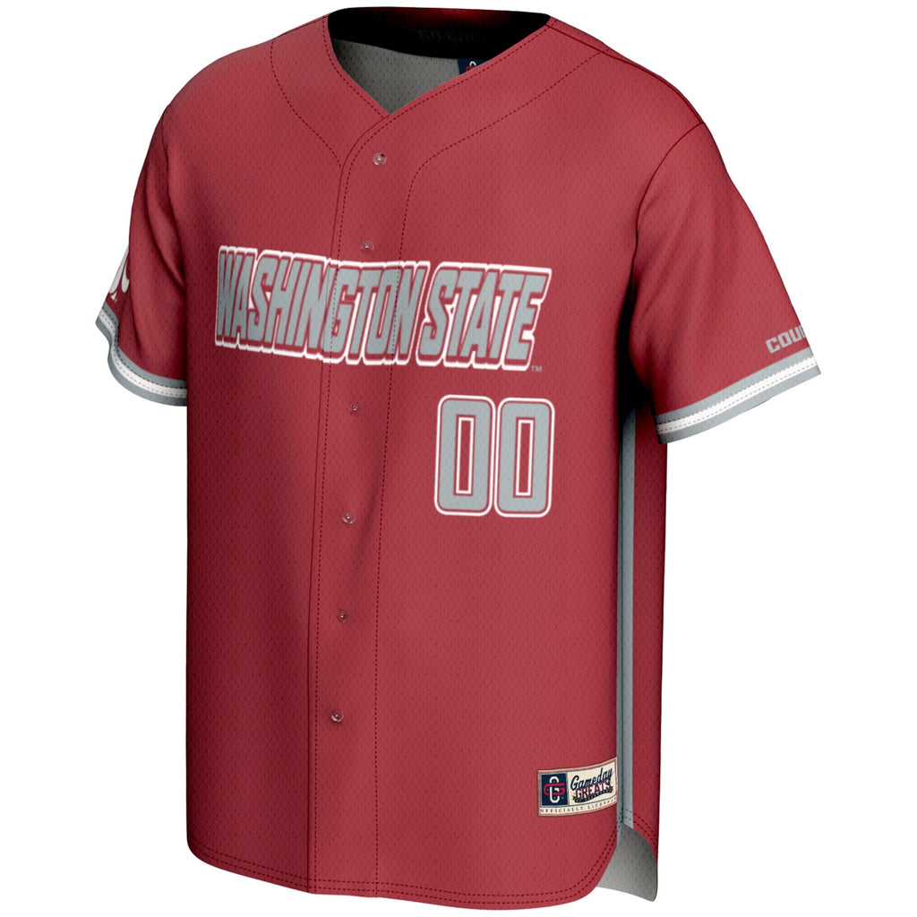Washington State Cougars NIL Pick-A-Player Lightweight Baseball Jersey - Crimson